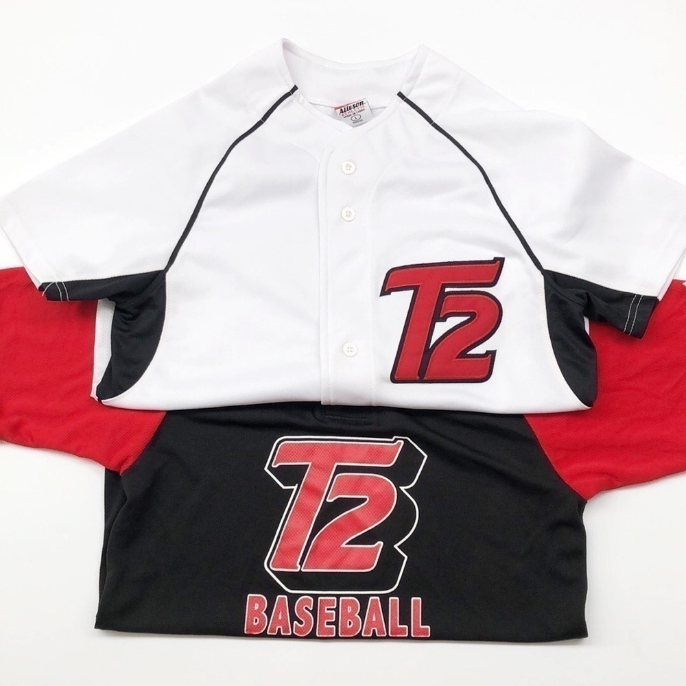 T2 Baseball youth jerseys